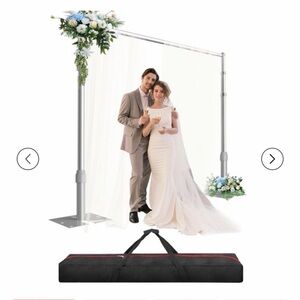 Elegant Wedding Backdrop Stand with Floral Decor